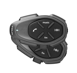 Bluetooth handsfree pre uzavreté a otvorené prilby CellularLine Interphone TOUR HD, Twin Pack