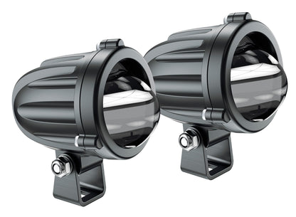 Sada prídavného LED osvetlenia Interphone do hmly pre motocykle, 2 x 10W, čierne